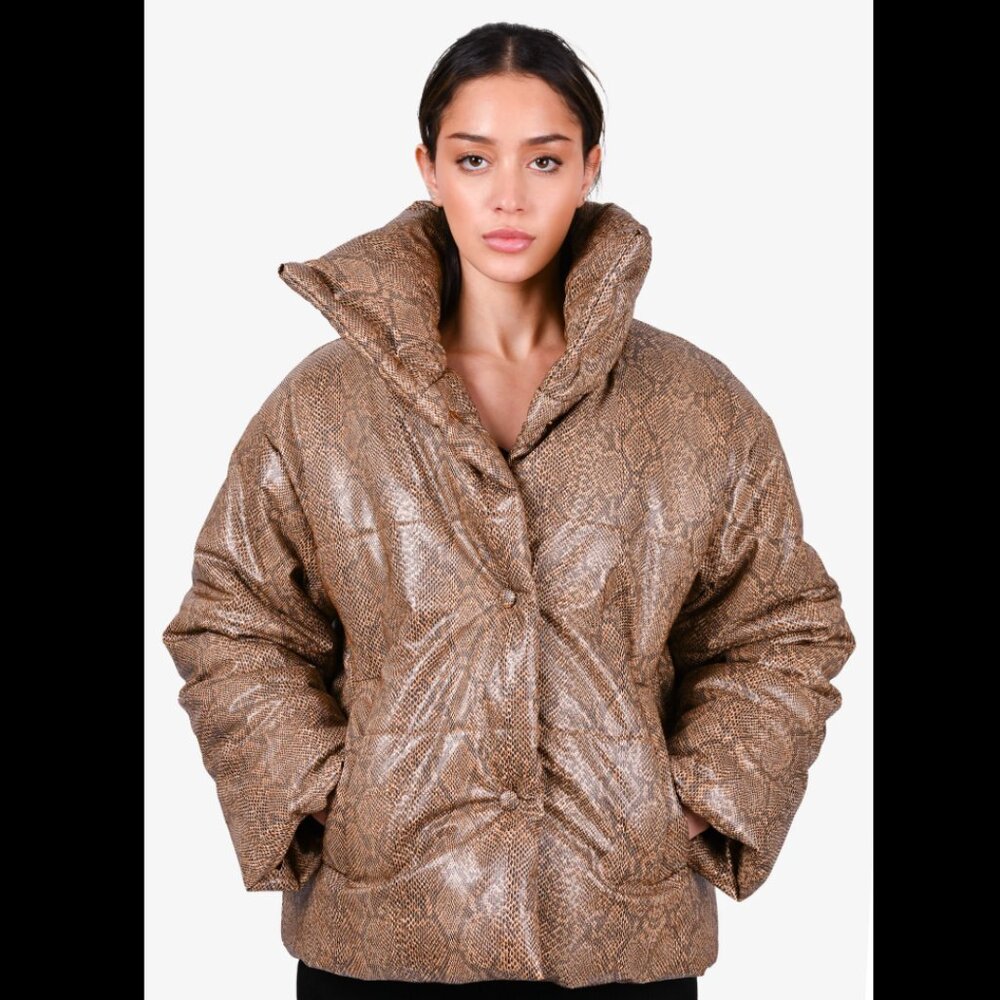 Nanushka Puffer Jacket - Snake Print